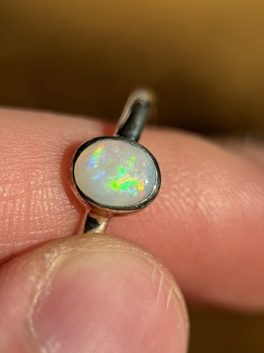 Opal ring silber - (größe, 58)