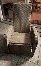 Lounge Sessel, Outdoor Polyrattan Beige