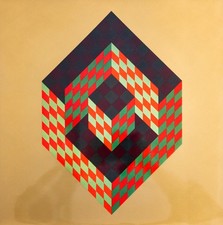 Vasarely Heliogravur aus Progressions 3 Edition du Griffon Neuchatel 1974