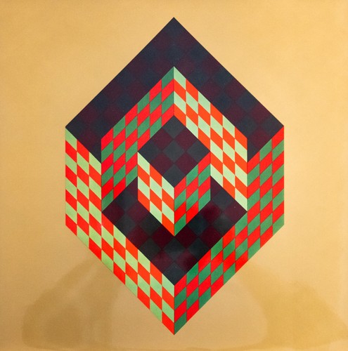 Vasarely heliogravur aus - heliogravur,