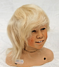 KR-05 Perücke  Echthaar langer Page Handgeknüpft KU 27-28 Hellblond