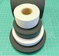 1m Gummiband schwarz weiß 10