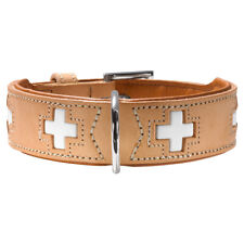 Hunter Hunde Halsband Swiss natur/cognac, diverse Größen, NEU