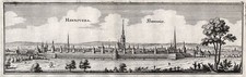 Hannover Gesamtansicht Original Kupferstich Merian 1641