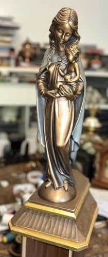 Maria bronze figur mit - bronze, cm