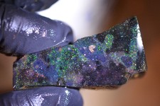 94ct Black Basalt Matrix Opal Rohstein Rough/Rubbed/Sliced Honduras Gem