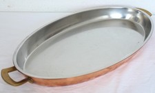 SCHÖNE GROßE KUPFER-FISCHPFANNE SPRING SCHWEIZ #12455