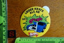 Alter Aufkleber Hobby Modellbau Autos MATTEL Heisse Räder HOT WHEELS