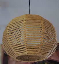 Edle Deckenlampe Lampe Panton Ära Eames Space Age 70s 70s Strick Band hellbraun