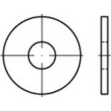 TOOLCRAFT Unterlegscheibe 6.4mm 18mm Stahl feuerverzinkt Scheibe Montagematerial