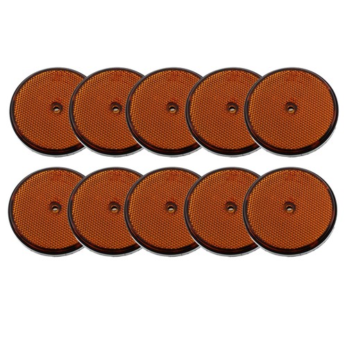 10x reflektor orange - orange, rund