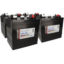 4x Q-Batteries 6DC-225 6V 225Ah Deep Cycle Traktionsbatterie Arbeitsbühne