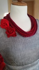 Brosche rose filzblüte - brosche,