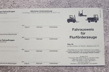Fahrausweis Flurförderzeuge Gabelstapler Ameise Mitgänger Schlepper Stapler