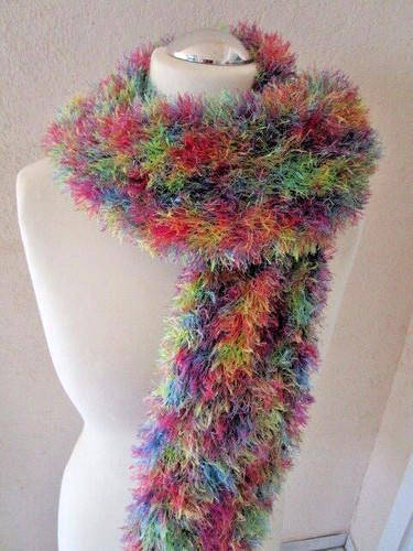 Schal multicolor fransen wolle - multicolor, fransen-wolle