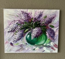 Ölbild Flieder Handgemalt auf