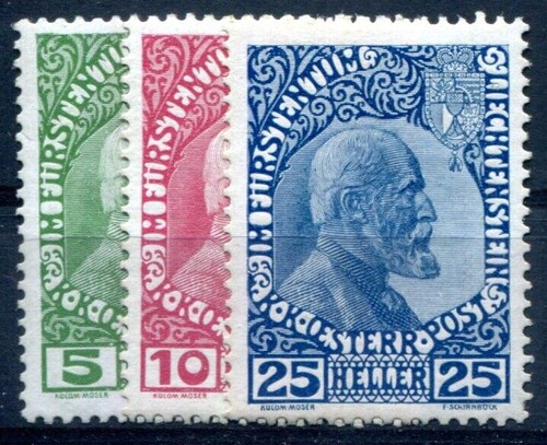 Liechtenstein 1912 satz - 1912, 1-3x
