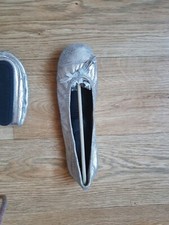 IBANA ROUGE  faltbare Leder Ballerinas Damen Reisehausschuhe Gr. DE 37 Silber 