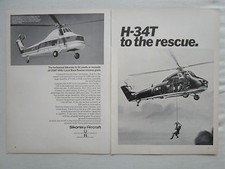 10/1970 PUB SIKORSKY HELICOPTER H-34 H-34T RESCUE PILOT HELICOPTER ORIGINAL ANZEIGE