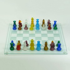 Glas schachbrett mit - glas,