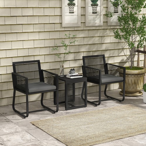Outsunny 3tlg rattan - outsunny, 3tlg.