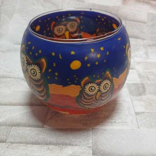 Vintage glas eulen motiv - glas, eulen-motiv