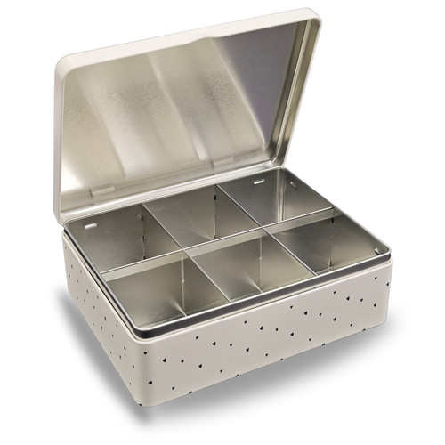 Tea section heart - 6-section, teedose