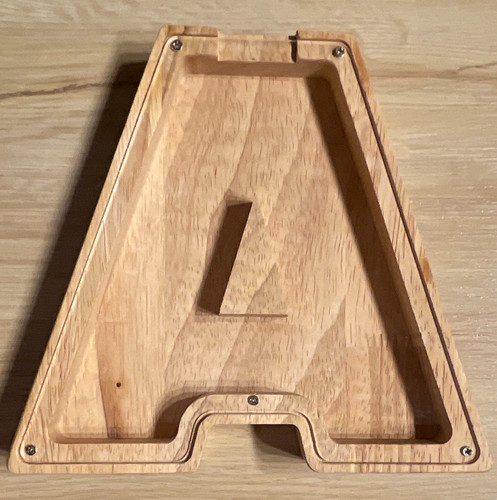Holz spardose buchstabe - a, –
