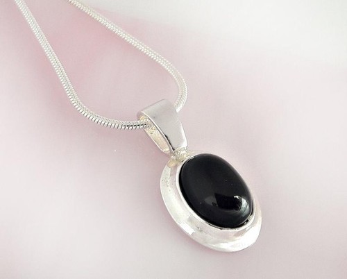 Onyx anhänger silber - , 925