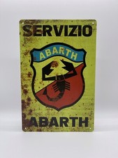 Blechschild Servizio Abarth 20x30cm Nostalgie Retro Reklame Vintage Geschenk