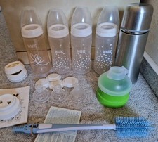NUK Flaschen Set Fläschchen Babyflaschen +  Sauger + Thermosflasche Reer Bürste 