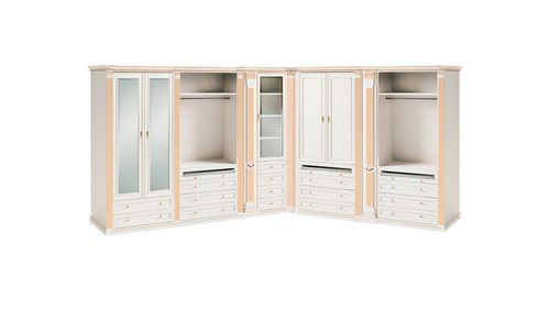 Stilvoller weißer eckschrank - stilvoller,
