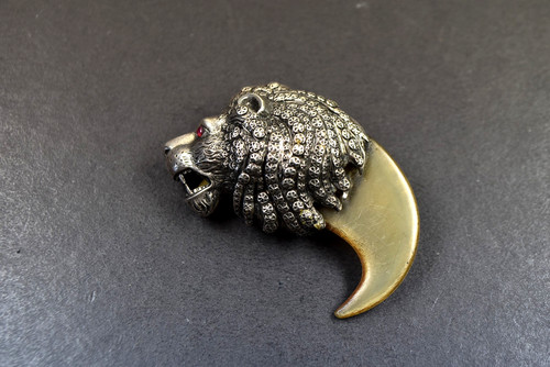 Antike brosche silber mit - silber,