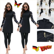 Damen Burkini Muslim Bademode Sommer Bodycon Badeanzug Islamische Schwimmanzug-