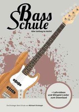 Bass-Schule Noten E-Bass Schule Rock Blues Anfang Heft Buch Video Audio Download