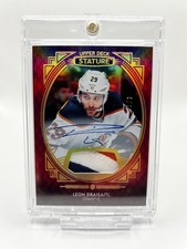 UD Hockey Stature 2020-21- Leon Draisaitl Edmonton Oilers - Auto Patch /3 #56