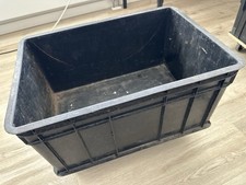 Schwarze Kunststoff Stapelbox Lagerbox 61,5x43x29 cm Aufbewahrungsbox Industrie
