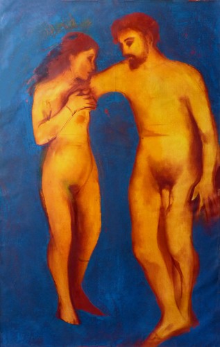 Adam und eva kunstdruck - kunstdruck, von