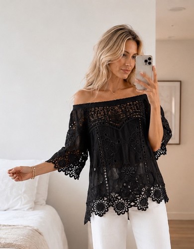 Carmenbluse bluse tunika - ,