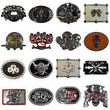 XL Gürtelschnalle Buckle Totenkopf Western Gothic Biker Wechselgürtel 9x7 cm
