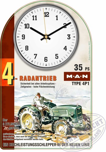 Oldtimer wanduhr motiv - wanduhr, p