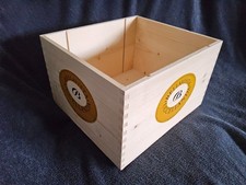 1x 6er Holzkiste Weinkiste OHK leer Bellavista Italien Deko Aufbewahrung Box yel