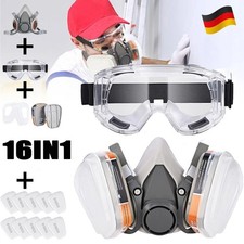 3M Atemschutz Halbmaske Gasmaske 6200 Staubmaske Lackiermaske Mit Wechselfiltern