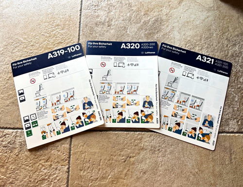 Lufthansa safety cards a319 - lufthansa,