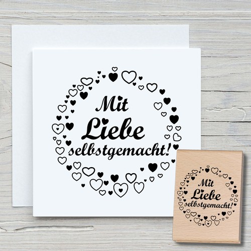 Stempel mit liebe - stempel,