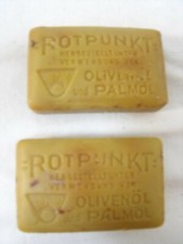 2 x alte Seife Vintage / Rotpunkt mit Olivenöl  -selten-
