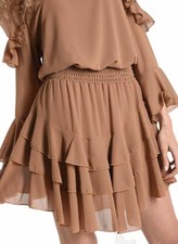 Damen Rüschenrock Minirock