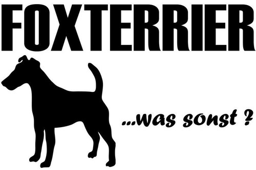 Aufkleber foxterrier - aufkleber,