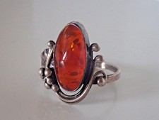 Bernstein Ring Silber 800