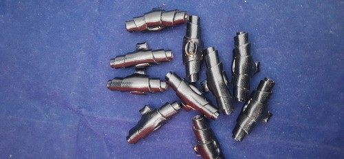 Knebelknöpfe leder schwarz - 10,